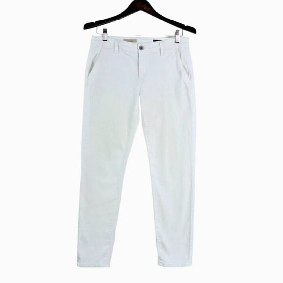 AG Adriano Goldschmied Size 26 Tristan Tailored Trouser Stretch White - Picture 1 of 12